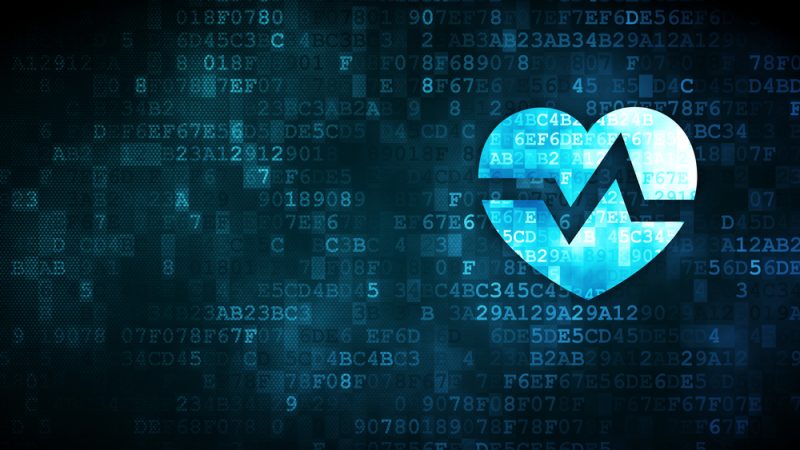 Abstract data image with heart design