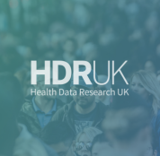 HDR UK logo on image of crowd